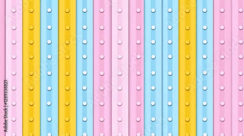 Colorful striped background with 3D dotted lines.