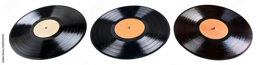 Vinyl records isolated on transparent background Vinyl records isolated on transparent background
