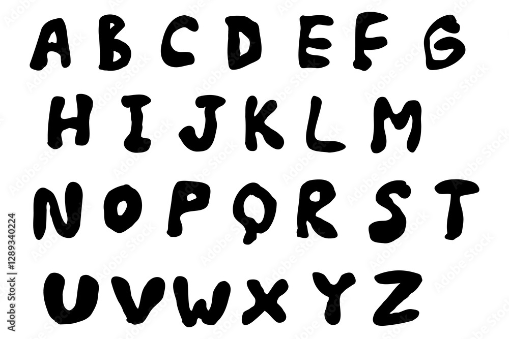 Rough english latin abc alphabet font with digits and symbols handwritten A to Z set. Vector illustration in black doodle style isolated on white back. For logo, kids book, card, typography, menu. Rough english latin abc alphabet font with digits and symbols handwritten A to Z set. Vector illustration in black doodle style isolated on white back. For logo, kids book, card, typography, menu.