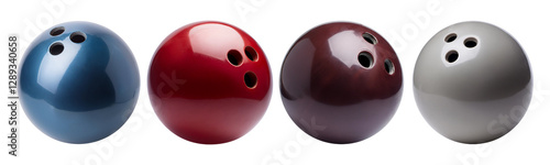 bowling balls isolated on transparent background