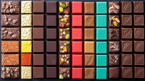 Wallpaper Mural Assorted chocolates on display, food photography Torontodigital.ca