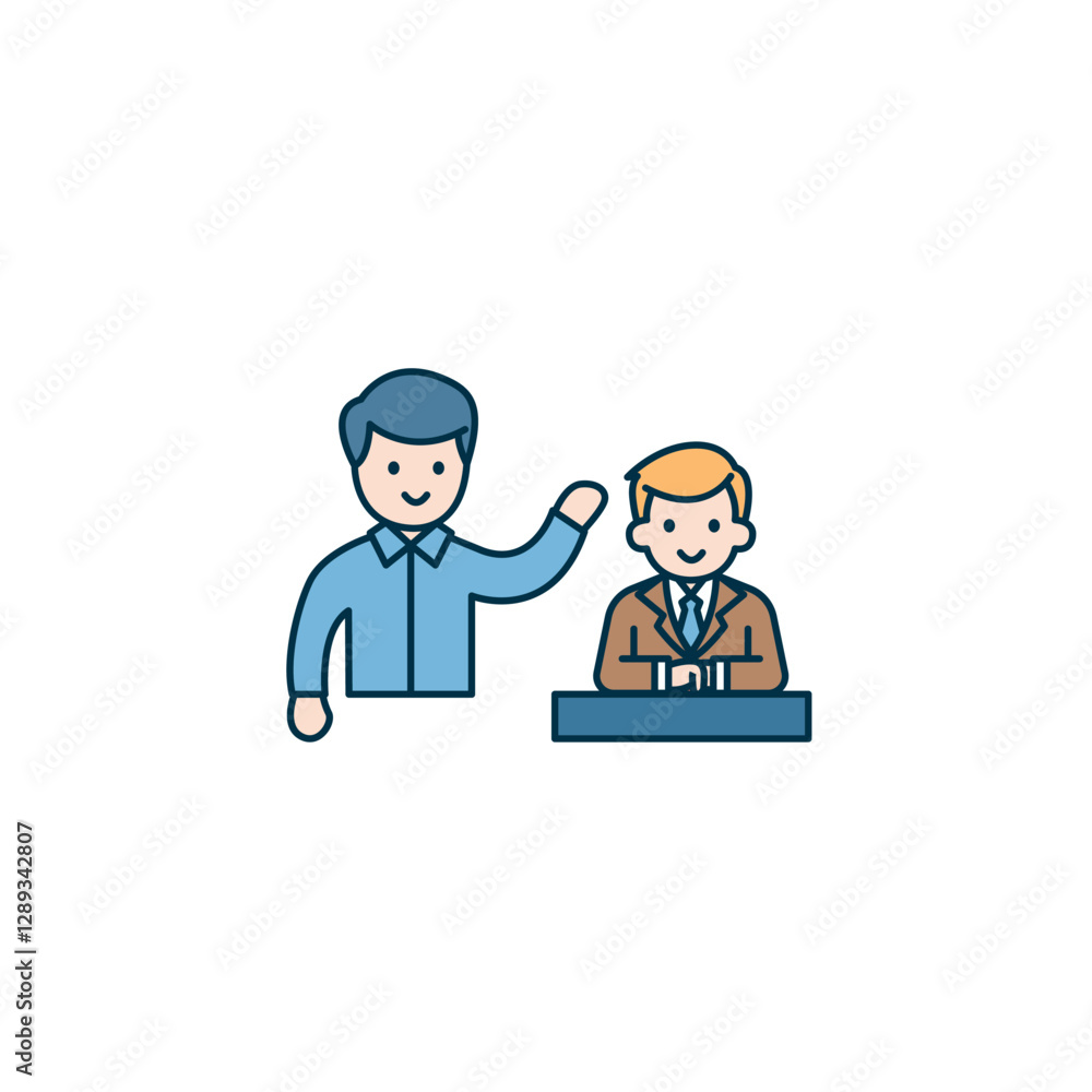 Mentorship icon symbol vector illustration isolated on white background Mentorship icon symbol vector illustration isolated on white background