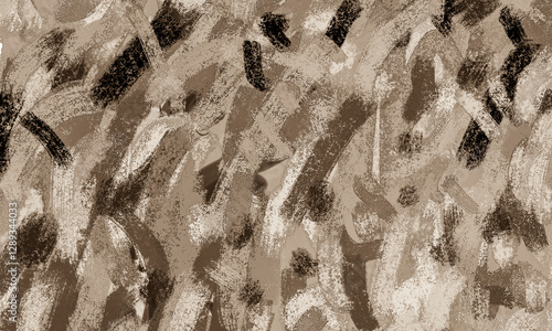 brown, gray, white and black smears create an interesting background