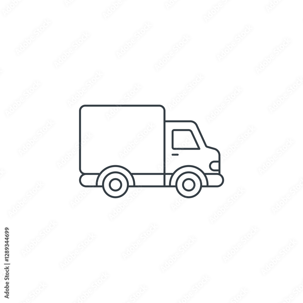 Delivery Truck icon symbol vector illustration isolated on white background Delivery Truck icon symbol vector illustration isolated on white background