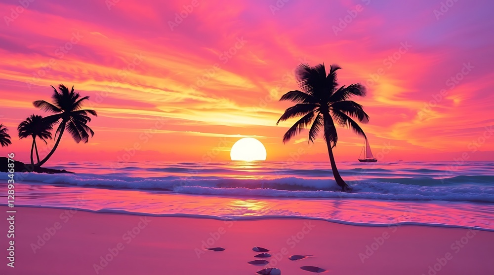 sunset on the beach sunset on the beach