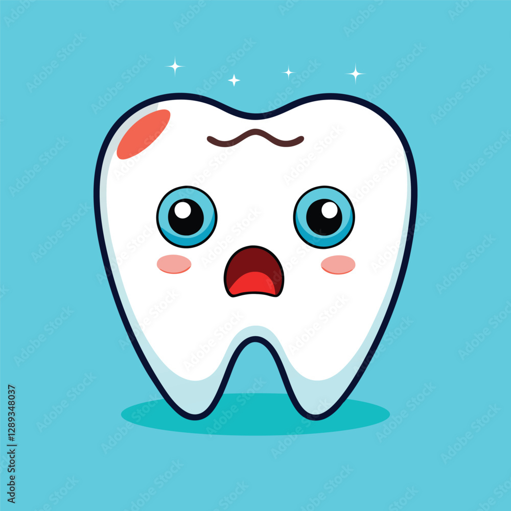 Cartoon Tooth Cute Art Icon Vector Design Cartoon Tooth Cute Art Icon Vector Design