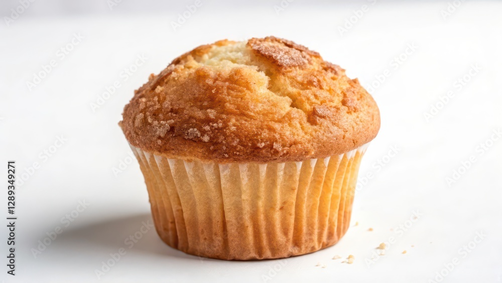 Single Muffin on White Background Single Muffin on White Background
