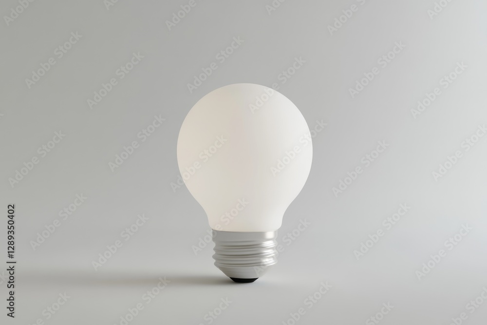 A single, opaque white lightbulb sits on a minimalist grey background, symbolizing a simple idea. A single, opaque white lightbulb sits on a minimalist grey background, symbolizing a simple idea.