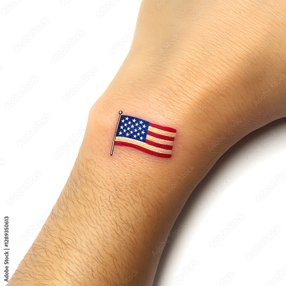 Tiny American Flag Tattoo: Wrist Tattoo Ideas Tiny American Flag Tattoo: Wrist Tattoo Ideas