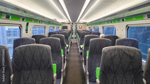 interior of a passenger train