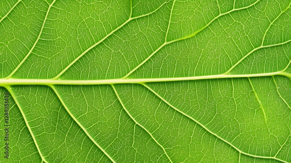 Close-up of Green Leaf Showing Intricate Vein Structure and Texture Close-up of Green Leaf Showing Intricate Vein Structure and Texture