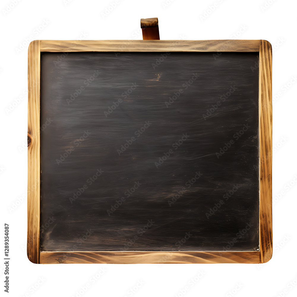 Fototapeta premium Blank Chalkboard with Wooden Frame Isolated on transparent background