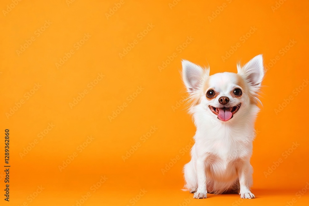 Chihuahua dog on colorful background, showing cute and playful expressions. Chihuahua dog on colorful background, showing cute and playful expressions.