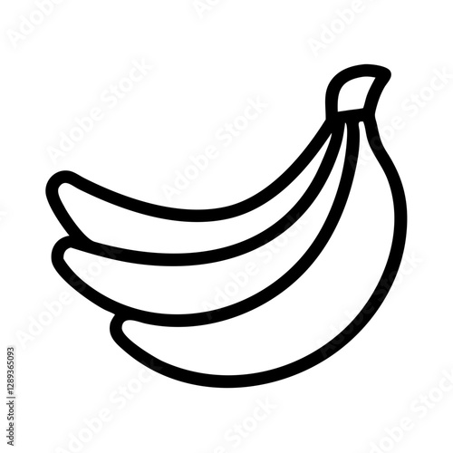 Banana line icon for food, fruit, and nutrition
