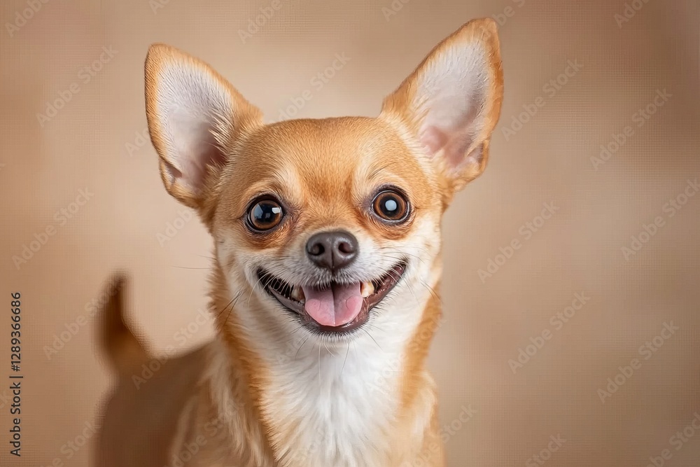 Chihuahua dog on colorful background, showing cute and playful expressions. Chihuahua dog on colorful background, showing cute and playful expressions.