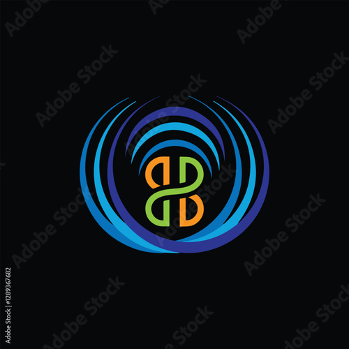 letters bb text logo design vector