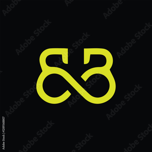 letters bb text logo design vector