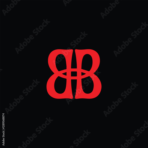 letters bb text logo design vector