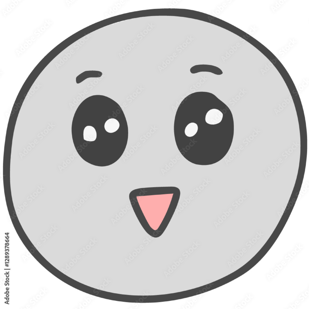 Fototapeta premium gray emoji