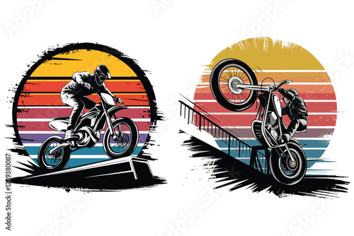 Creative retro style t-shirt design based on different kind on animals