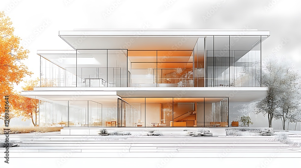 Architectural section modern building high resolution photo Architectural section modern building high resolution photo