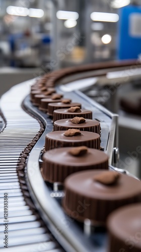 Chocolate candy production line photo