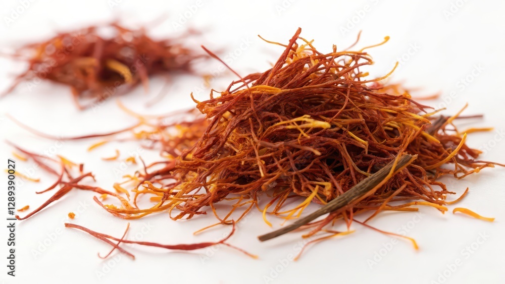 Fototapeta premium Saffron Spice on White Background