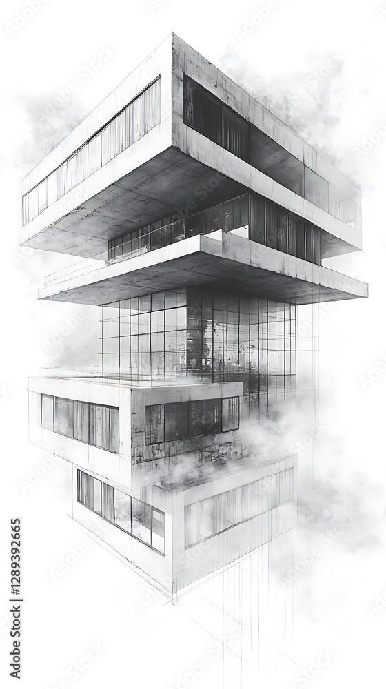 Fototapeta premium Corporate environment architecture rendering high resolution photo