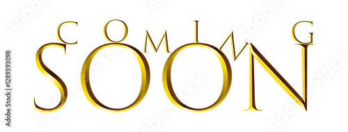 The inscription is Coming soon. Design for an upcoming opening. Vector graphics. EPS10.