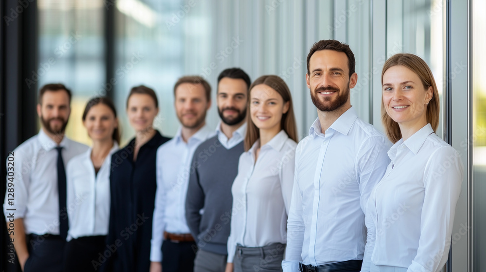 Corporate Business Team in Modern Office Preparing for Interviews Corporate Business Team in Modern Office Preparing for Interviews