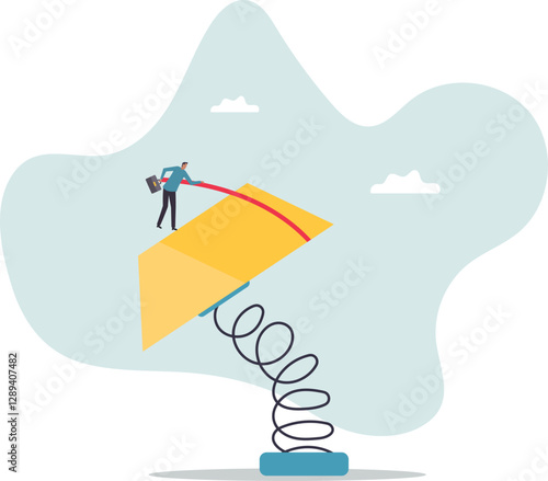 Gold investment, ETF exchange traded funds, make profit from gold, saving or wealth management, hedge against inflation.business concept.flat character.