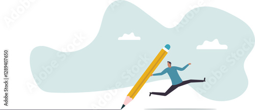 Set boundary, privacy or business territory, start business planning, know limitation or blocker or barrier .business concept.flat character.