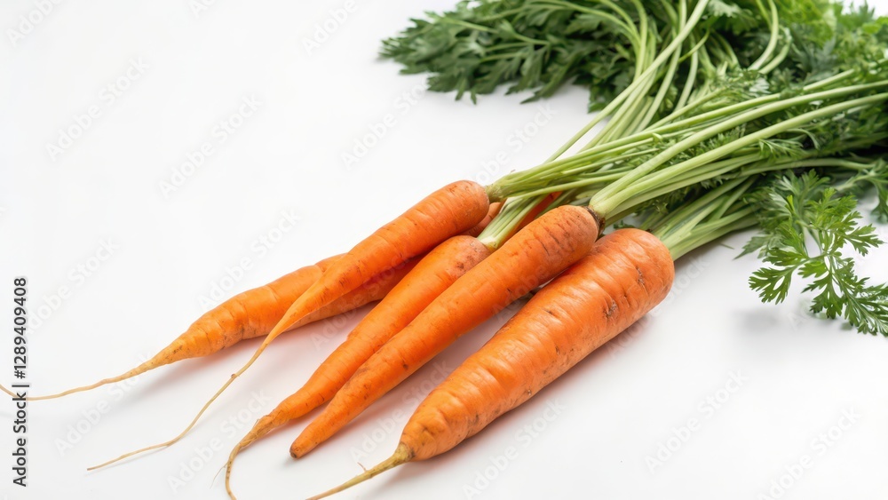 Fresh Carrots on White Background Fresh Carrots on White Background