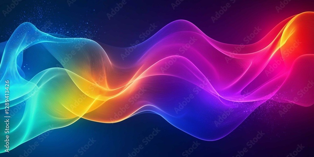 Vibrant abstract background featuring smooth three-dimensional wave patterns in radiant gradient tones for creative design projects Vibrant abstract background featuring smooth three-dimensional wave patterns in radiant gradient tones for creative design projects