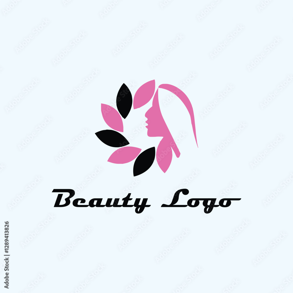 Fototapeta premium spa beauty salon and makeup natural beauty logo design vector