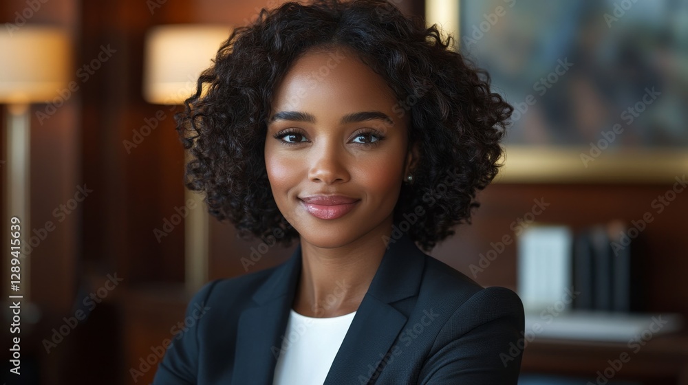 A beautiful woman wearing a suit looking at the camera A beautiful woman wearing a suit looking at the camera