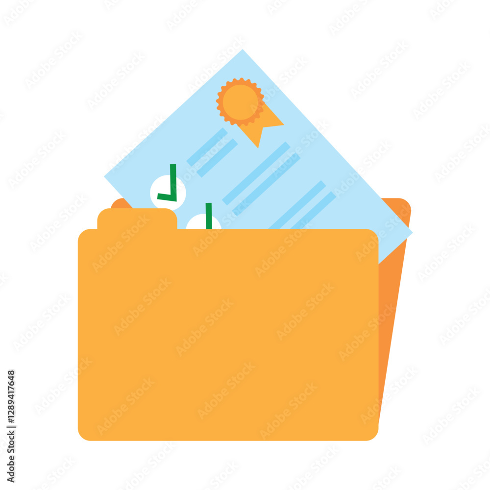 Business Registration Folder Contract Document Icon