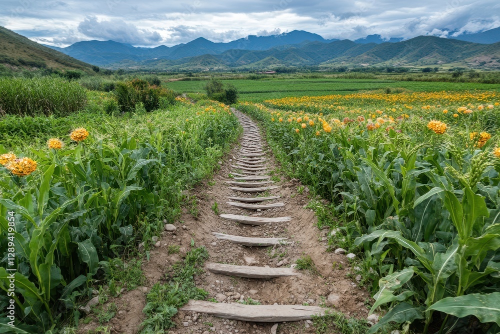 Obraz premium Hiking on Hills of Romania