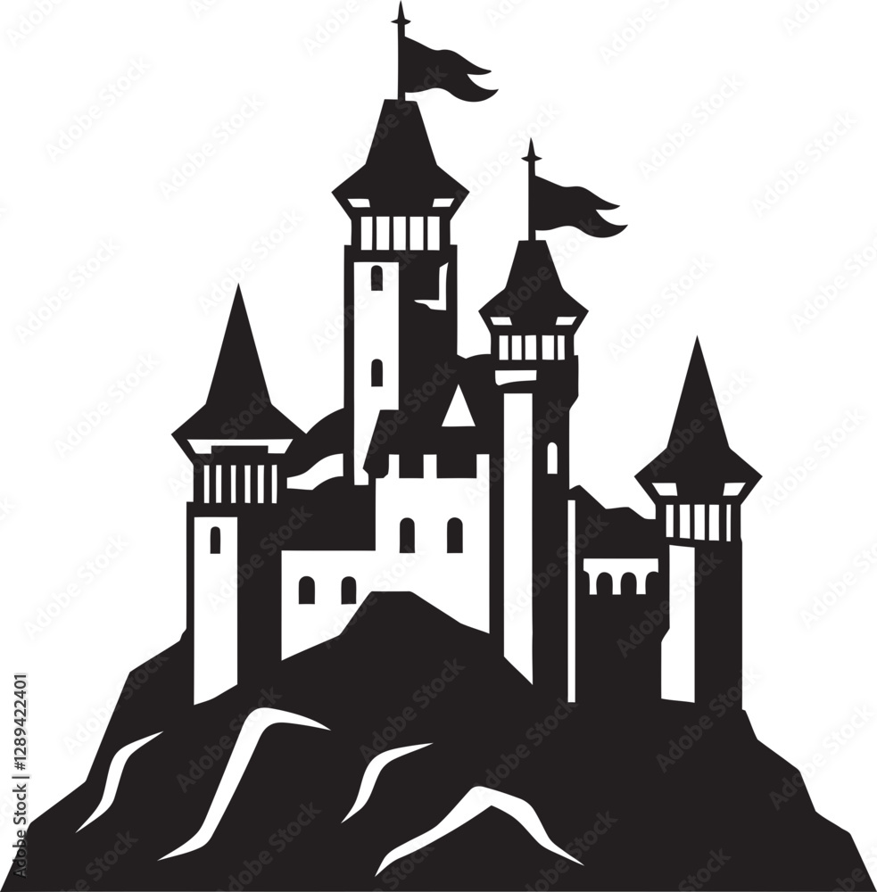 Obraz premium The Journey Through the Castle Maze Finding Hidden Paths