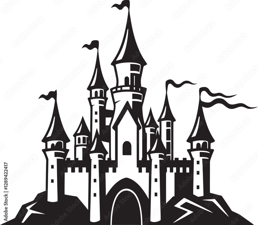 Fototapeta premium The Castle of Lost Horizons Adventures Beyond the Known