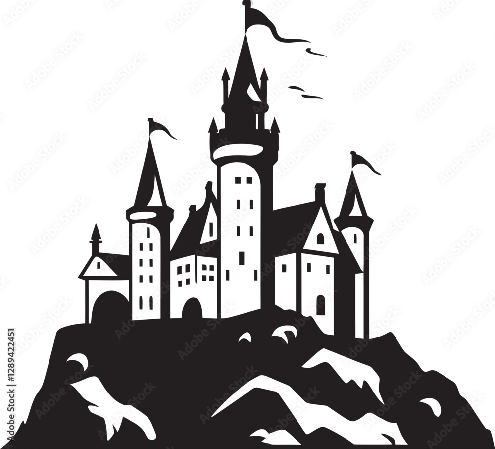 Fototapeta premium The Tapestry of Enchantment Weaving Dreams in the Castle