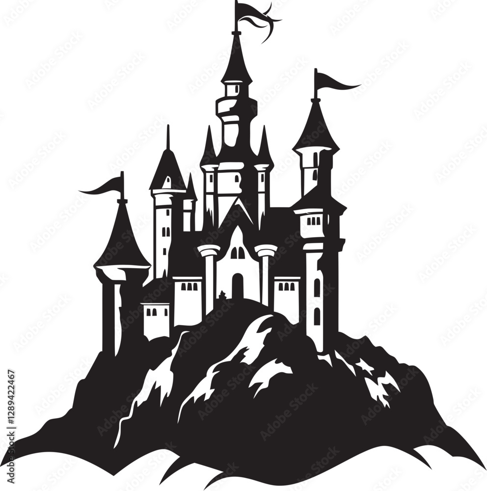 Obraz premium The Castle Beyond the Mist Adventures in the Unknown