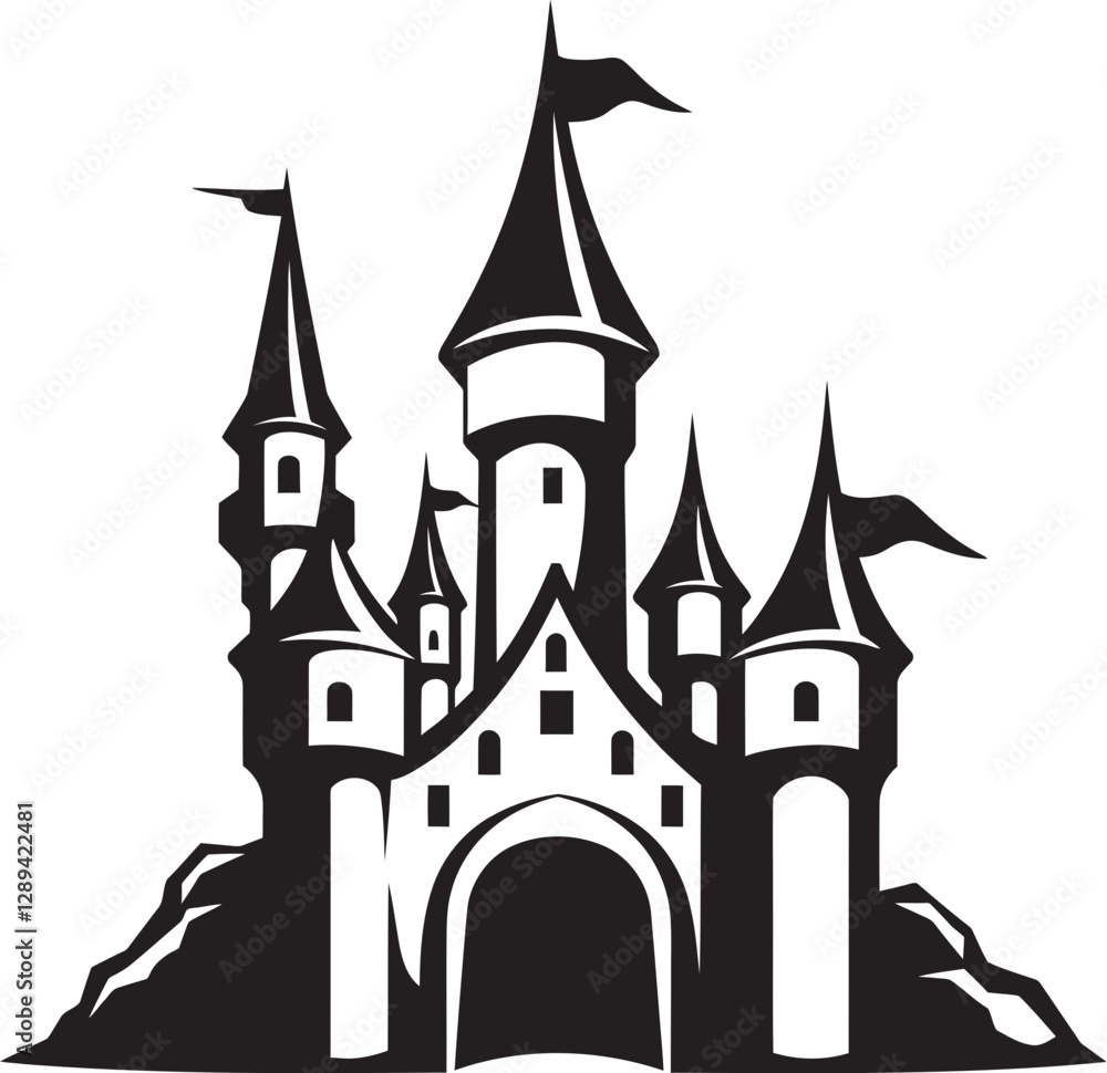 Obraz premium The Castle of the Ethereal Realm A Journey Beyond Reality