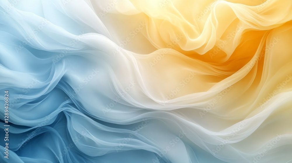 Obraz premium The Softly Colored Silky Fabric Swirls Present An Artistic Display