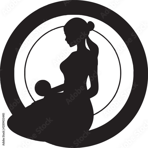 The Beauty of a Pregnant Woman Sitting in a Peaceful Garden  Surrounded by Nature  Bloom