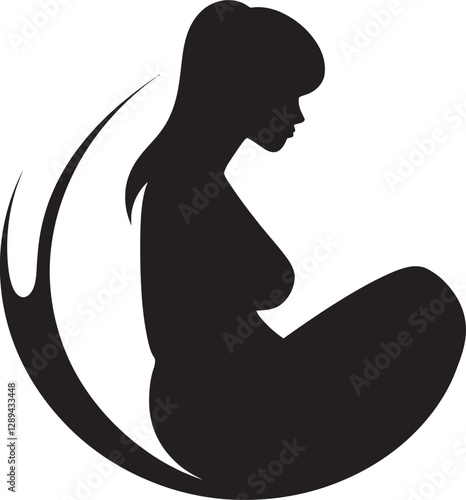 The Quiet Moment of a Pregnant Woman Sitting by the Fireplace  Contemplating the Arrival of New Life