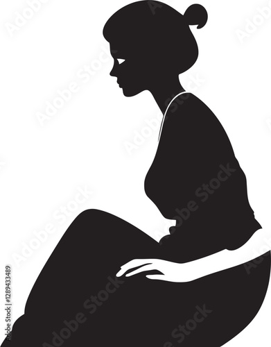 A Pregnant Woman Sitting in a Rocking Chair  Slowly Moving Back and Forth as She Reads Stories to Her Belly