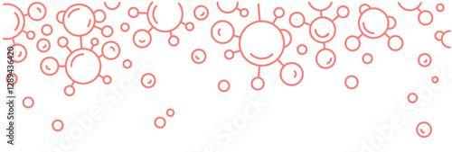 Collagen line web banner. Connective tissue protein.