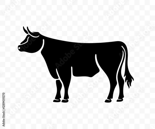 Bull, animal, livestock, cattle and stock raising, graphic design. Bovine, bullish, husbandry and animal husbandry, vector design and illustration