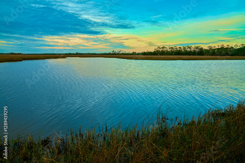 Inlet at Shell Mound Campground near Cedar Key, FL.